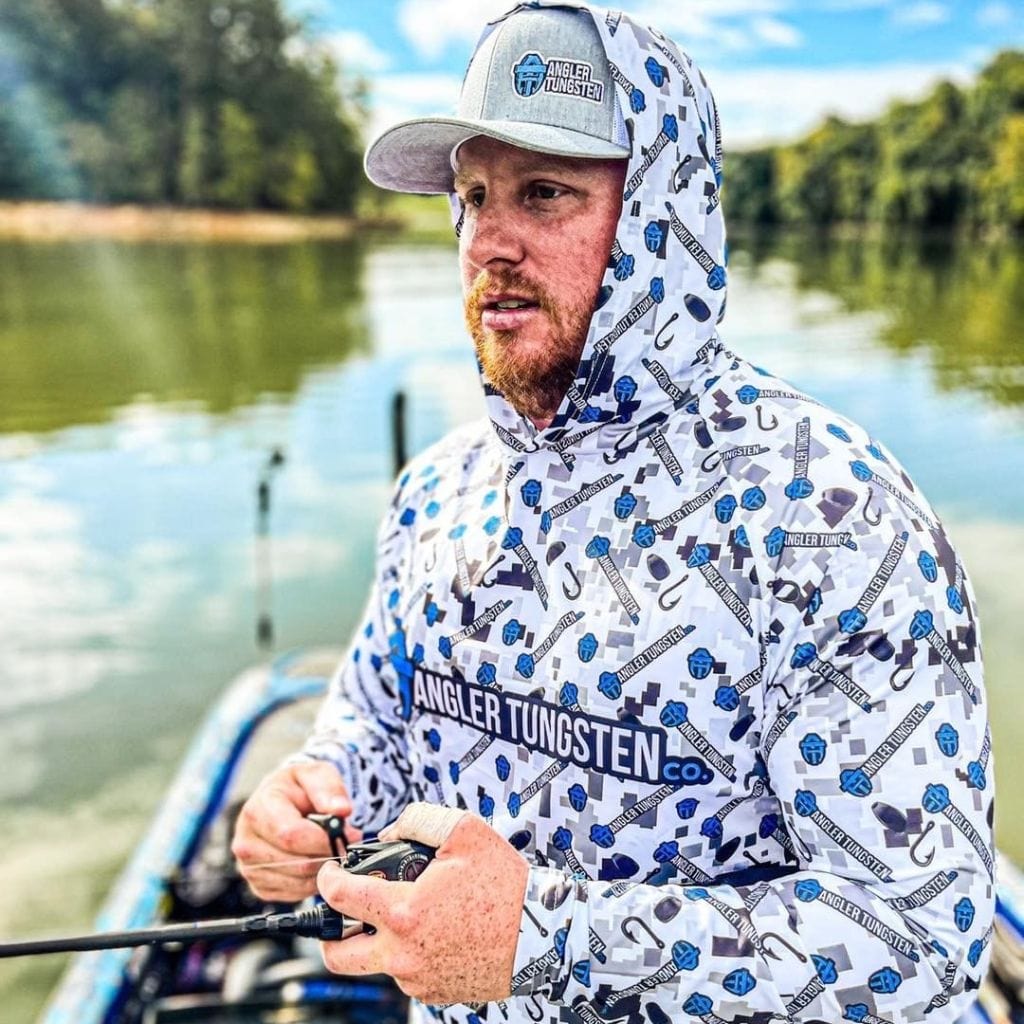AT Logo Hooded Performance Fishing Shirt – Angler Tungsten Co